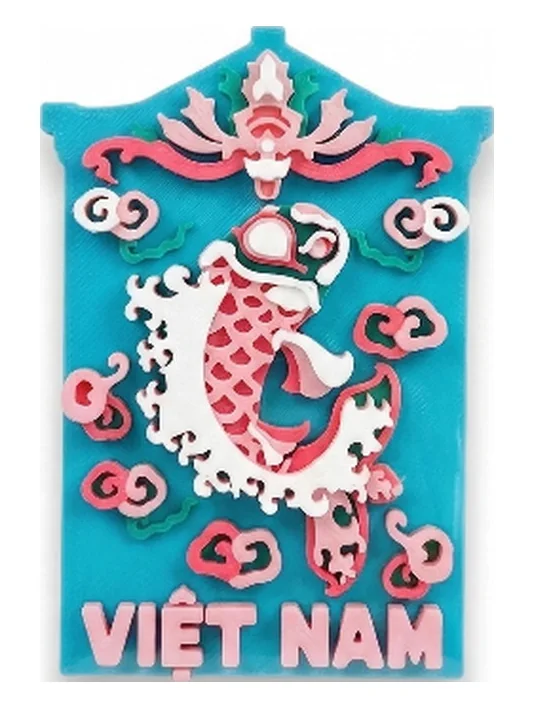 Nam châm Lý Ngư Khánh Xanh Biển